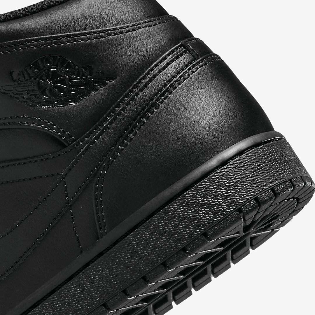 JORDAN 1 MID TRIPLE BLACK