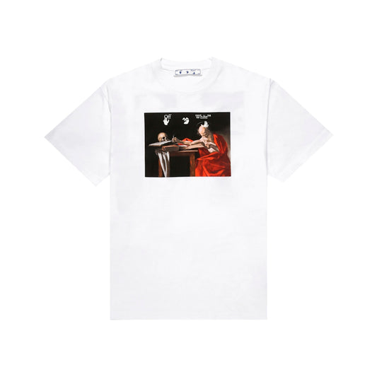 OFF-WHITE CARAVAGGIO JERSEY T-SHIRT WHITE