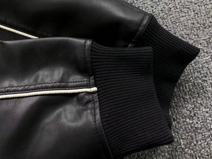 Supreme-Nike-Leather-Varsity-Jacket-Black-8-Drip Store Argentina