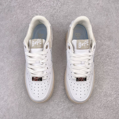 A Bathing Ape Bape Sta Low Suede Heel Blanco
