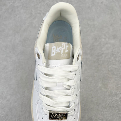 A Bathing Ape Bape Sta Low Suede Heel Blanco