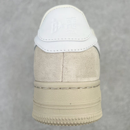 A Bathing Ape Bape Sta Low Suede Heel Blanco
