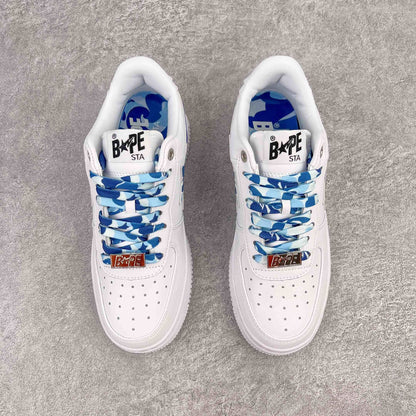 A Bathing Ape Bape Sta Low Blanco ABC Camo Azul