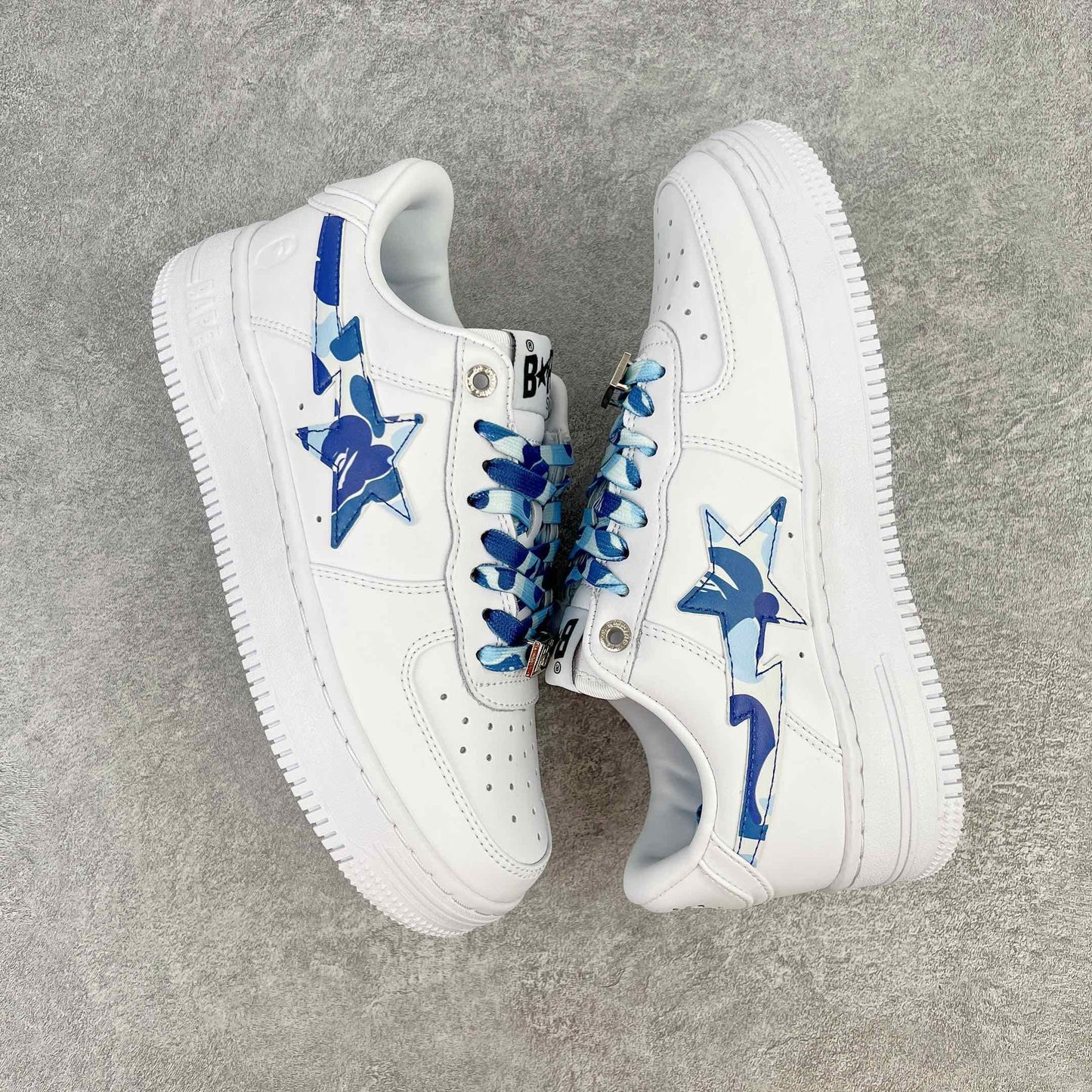 A Bathing Ape Bape Sta Low Blanco ABC Camo Azul