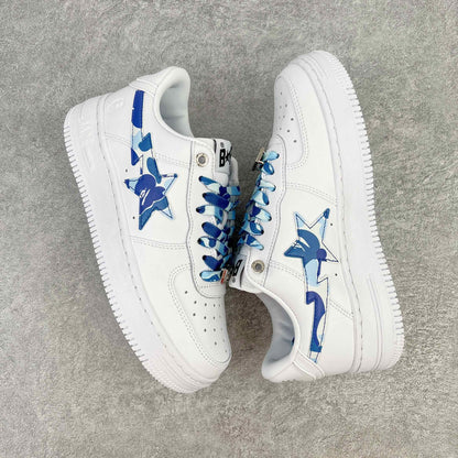 A Bathing Ape Bape Sta Low Blanco ABC Camo Azul