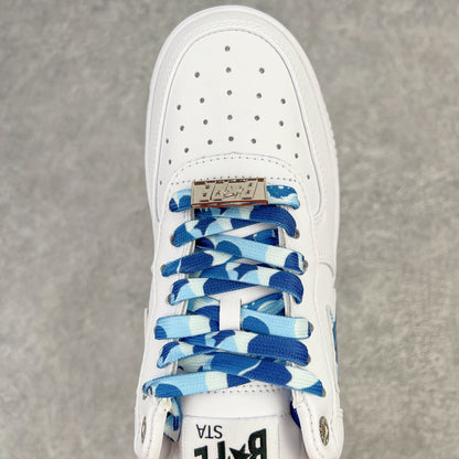 A Bathing Ape Bape Sta Low Blanco ABC Camo Azul