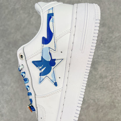 A Bathing Ape Bape Sta Low Blanco ABC Camo Azul