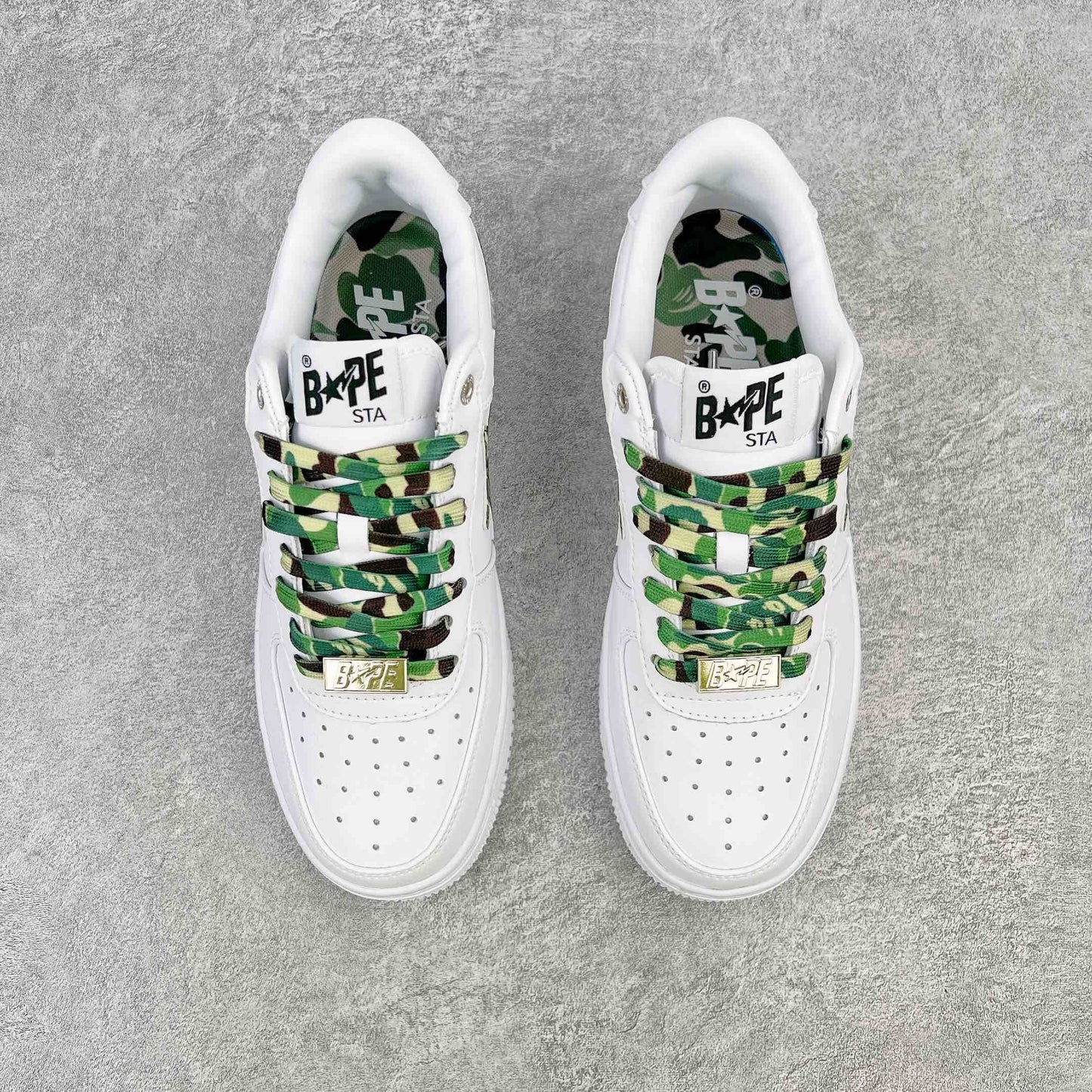 A Bathing Ape Bape Sta Low Blanco ABC Camo Verde