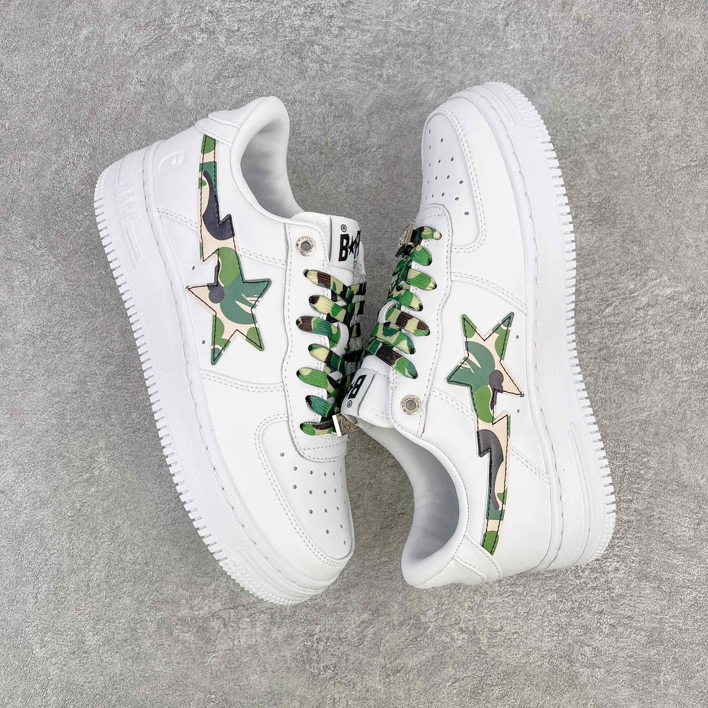 A Bathing Ape Bape Sta Low Blanco ABC Camo Verde
