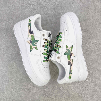 A Bathing Ape Bape Sta Low Blanco ABC Camo Verde