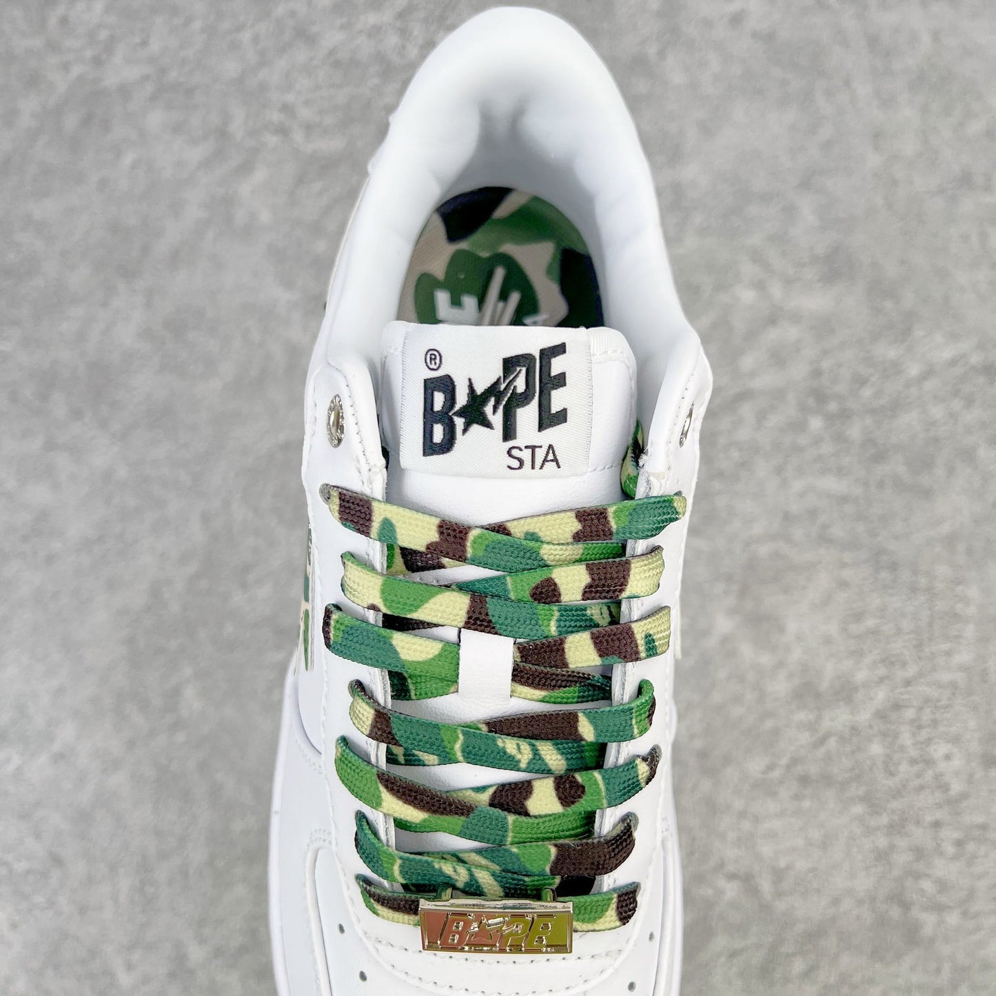 A Bathing Ape Bape Sta Low Blanco ABC Camo Verde