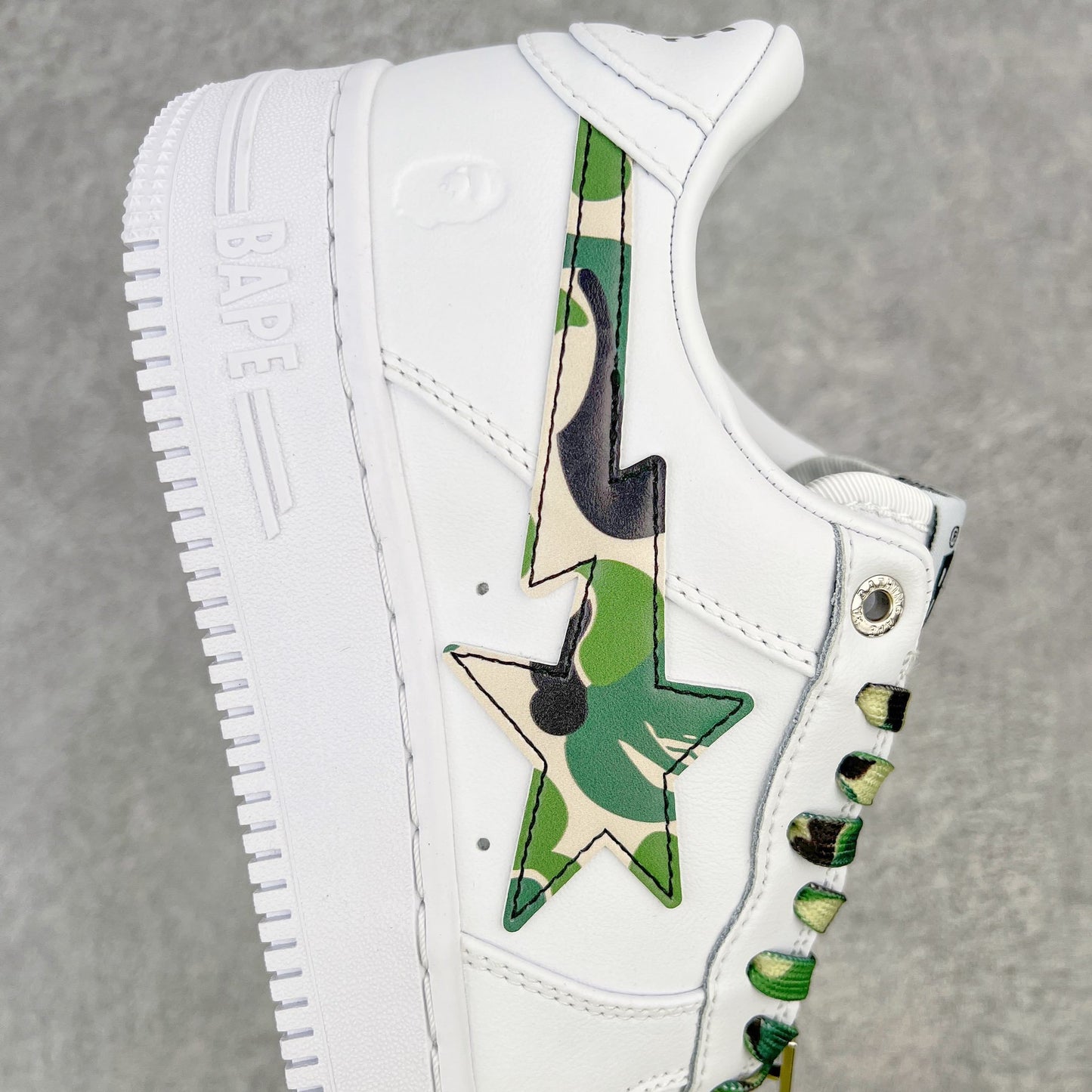 A Bathing Ape Bape Sta Low Blanco ABC Camo Verde