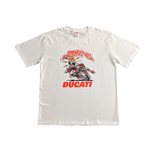 SUPREME DUCATI BIKE TEE WHITE