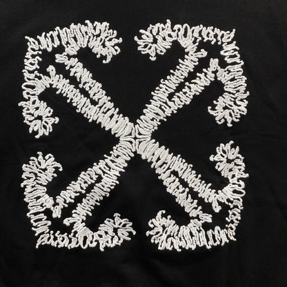 OFF WHITE EMBROIDERY ARROW HOODIE BLACK