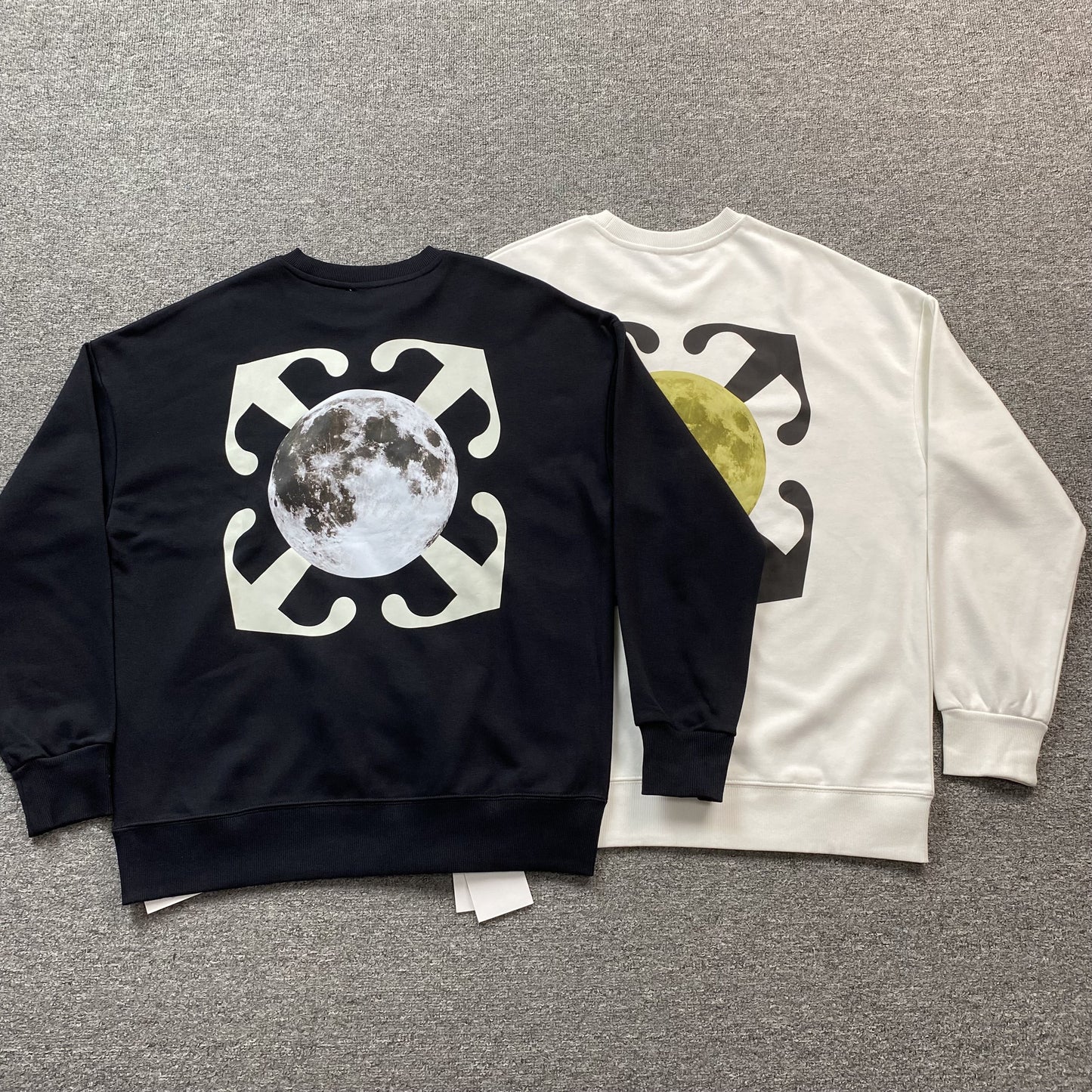 OFF WHITE MOON ARROW CREWNECK WHITE