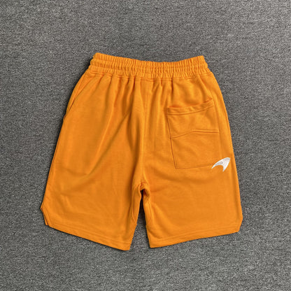 RHUDE X MCLAREN SHORTS ORANGE