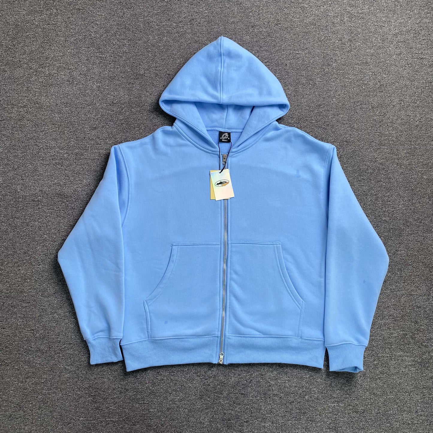 Campera Corteiz Hybrid Jacquard Knit Alcatraz Celeste