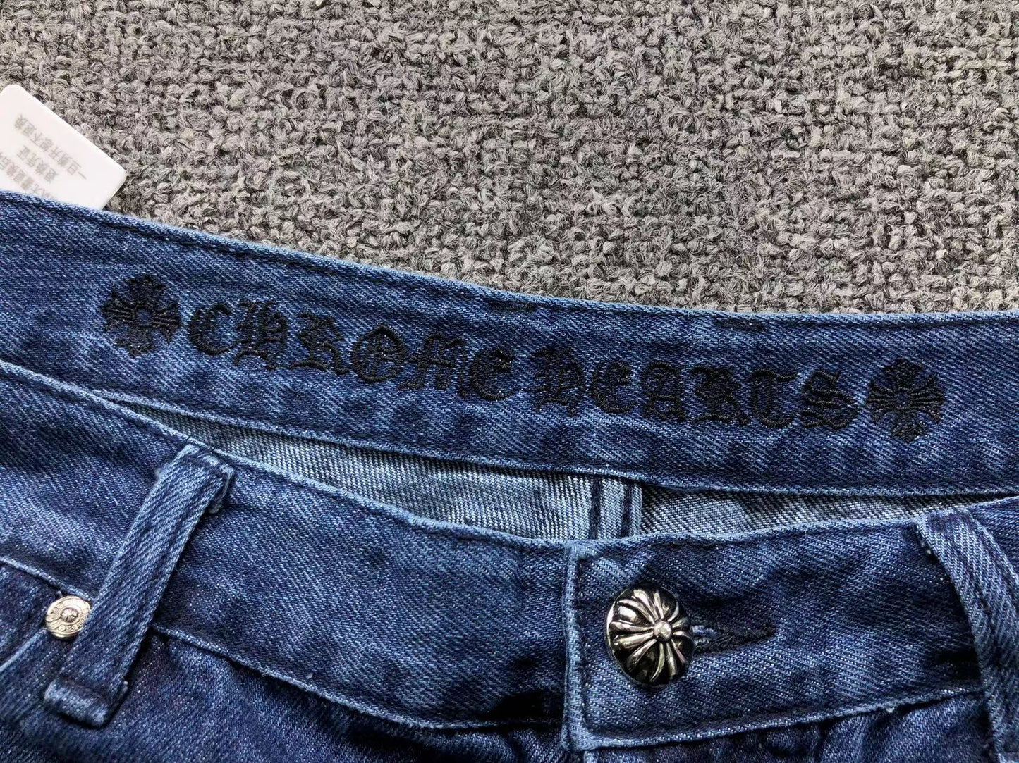 Chrome Hearts Cross Patch Pantalon Jeans Azul