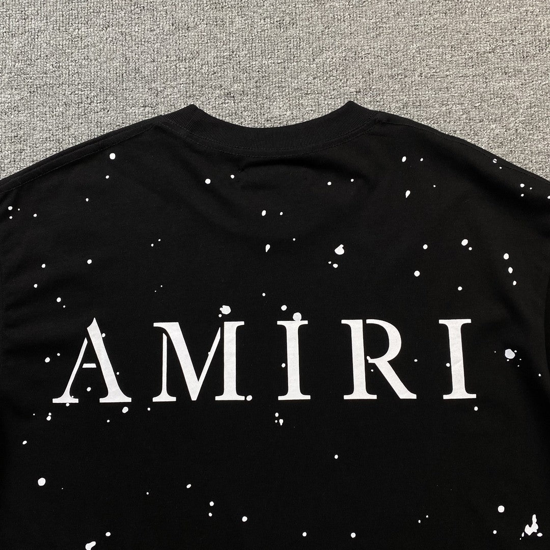 AMIRI BANDANA BLEACH MA TEE BLACK