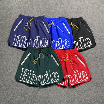 RHUDE RH LOGO SHORTS RED