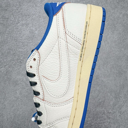 Jordan 1 Low Fragment X Travis Scott Sail Military Blue