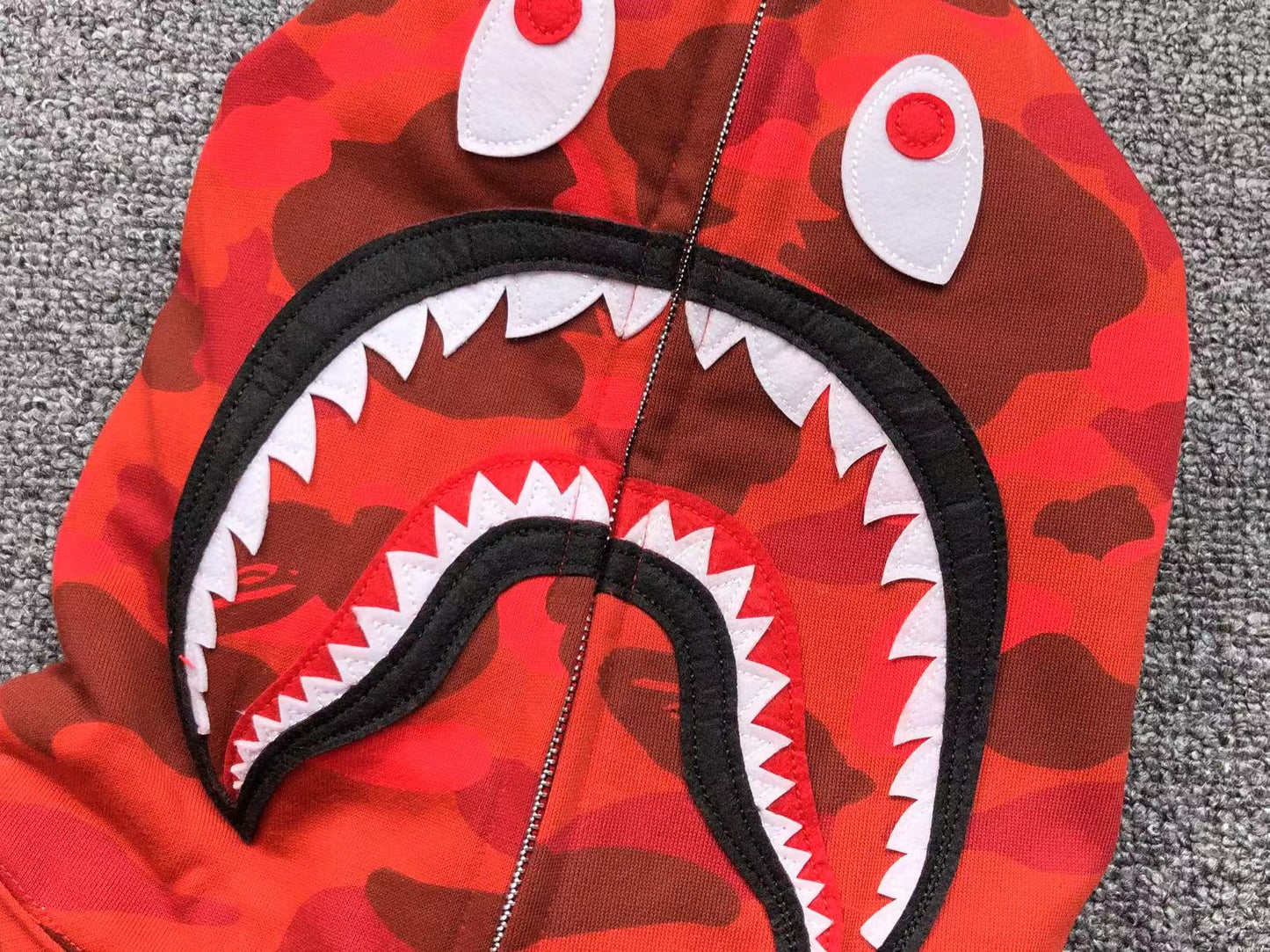 BAPE COLOR CAMO SHARK FULL ZIP HOODIE RED