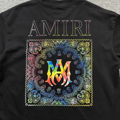 AMIRI BANDANA PRINT TEE BLACK