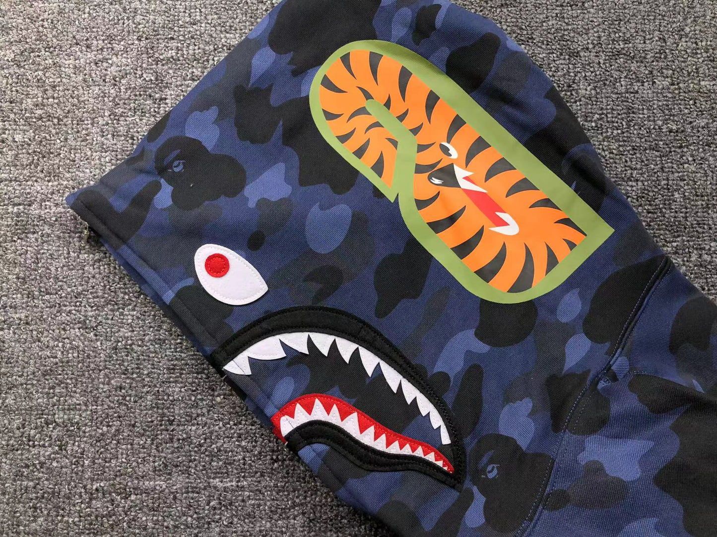 BAPE COLOR CAMO SHARK FULL ZIP HOODIE BLUE