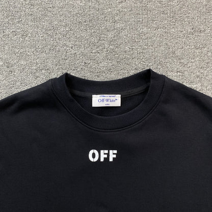 OFF WHITE OFF STAMP CREWNECK BLACK