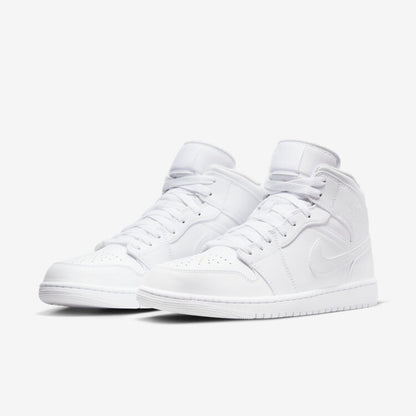 JORDAN 1 MID TRIPLE WHITE