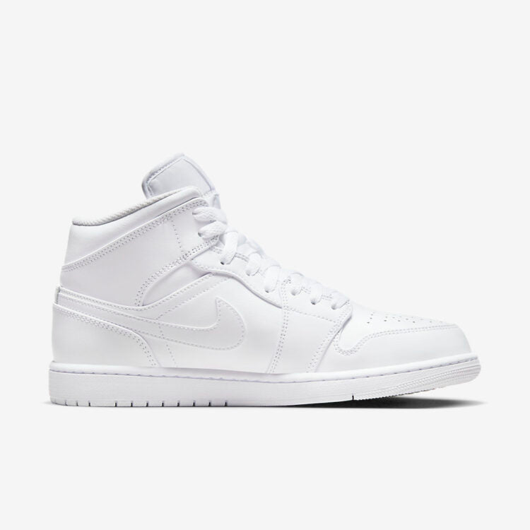 JORDAN 1 MID TRIPLE WHITE