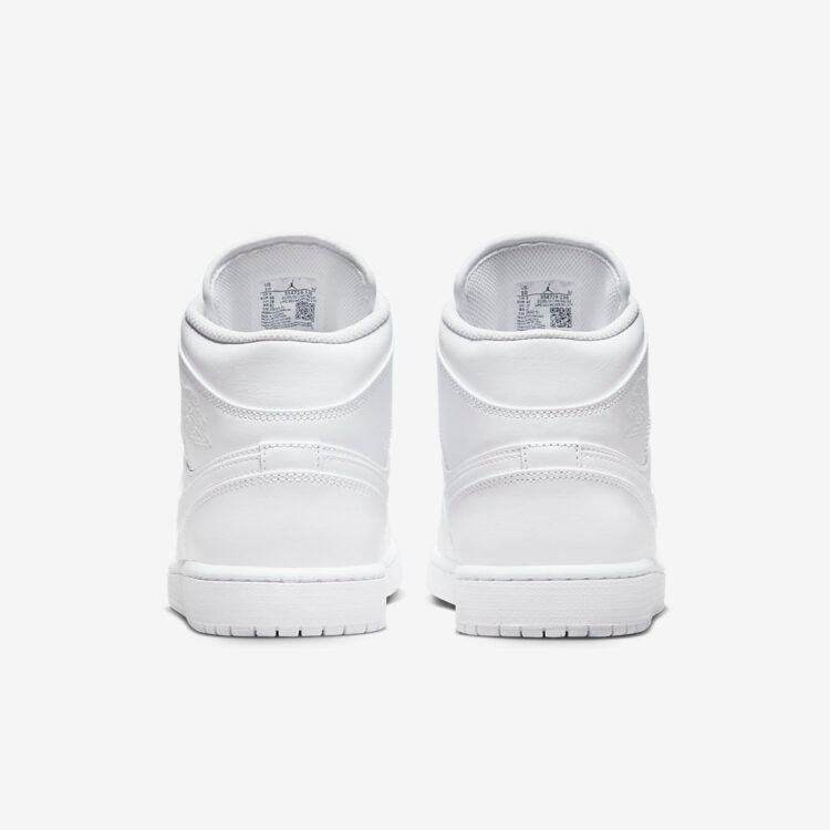 JORDAN 1 MID TRIPLE WHITE