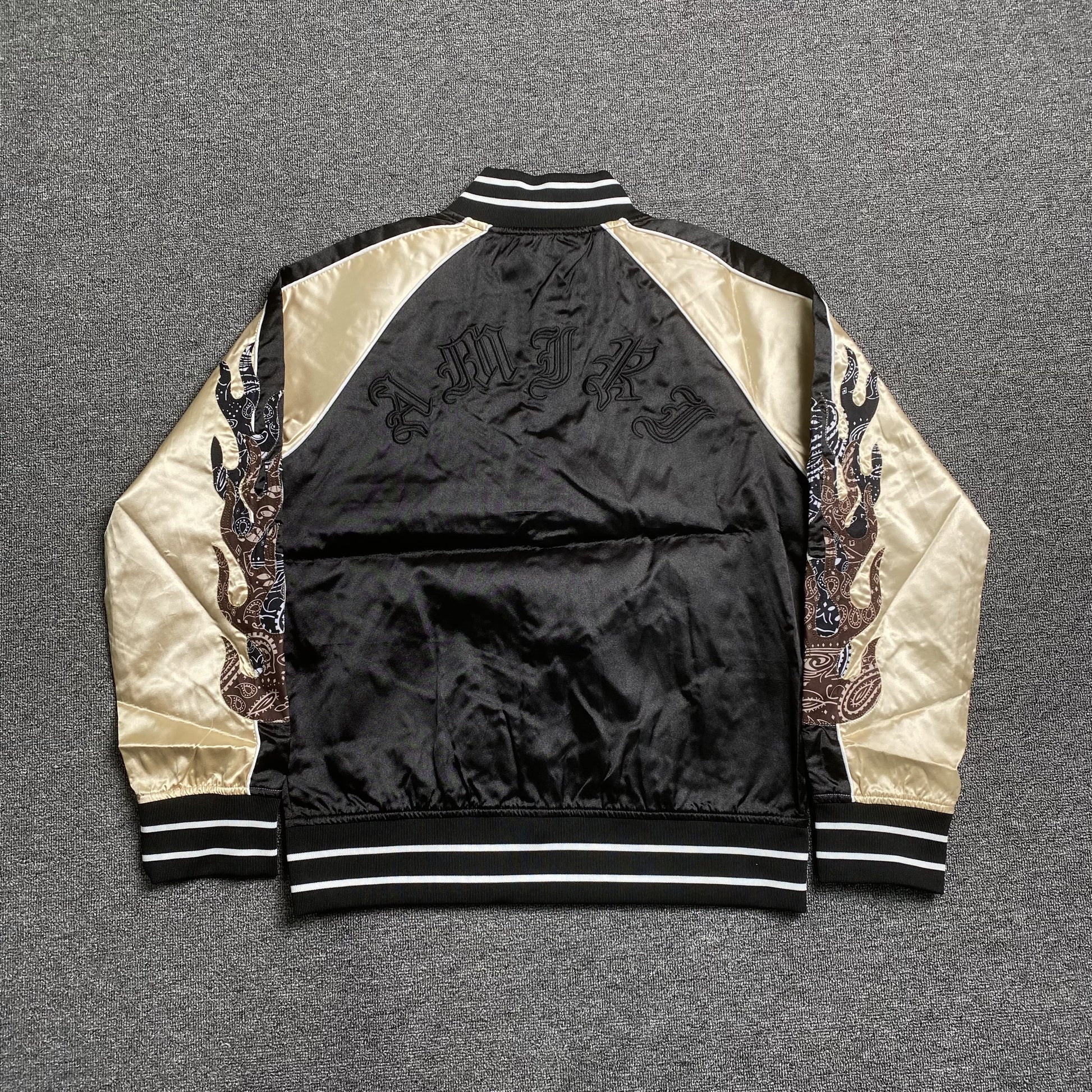amiri-satin-flames-souvenir-varsity-bomber-jacket-black-2-Drip Store Argentina