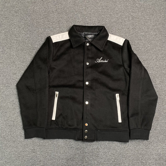 amiri-varsity-bomber-jacket-black-Drip Store Argentina