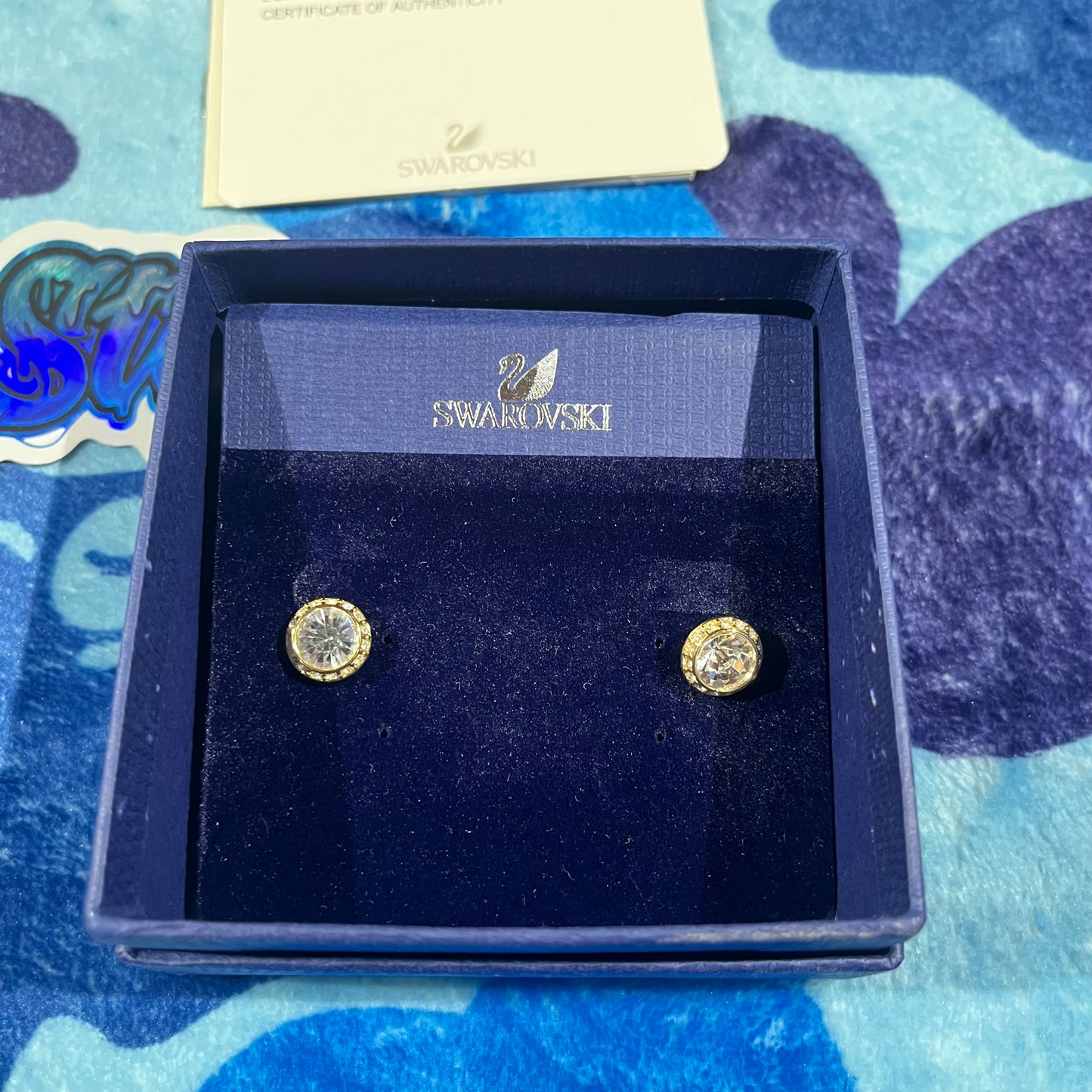 Aros Swarovski Angelic Dorados