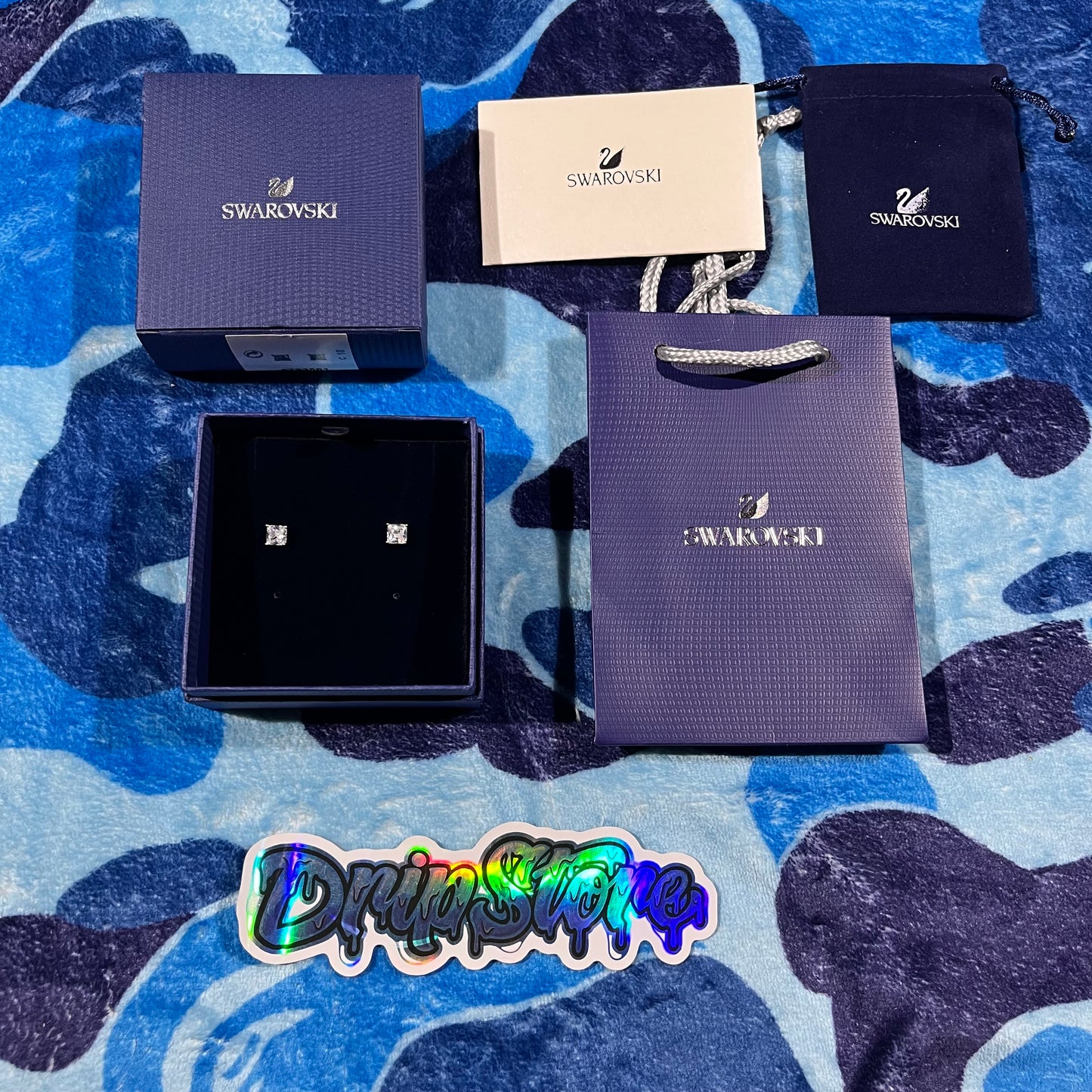 Aros Swarovski Attract Plateado