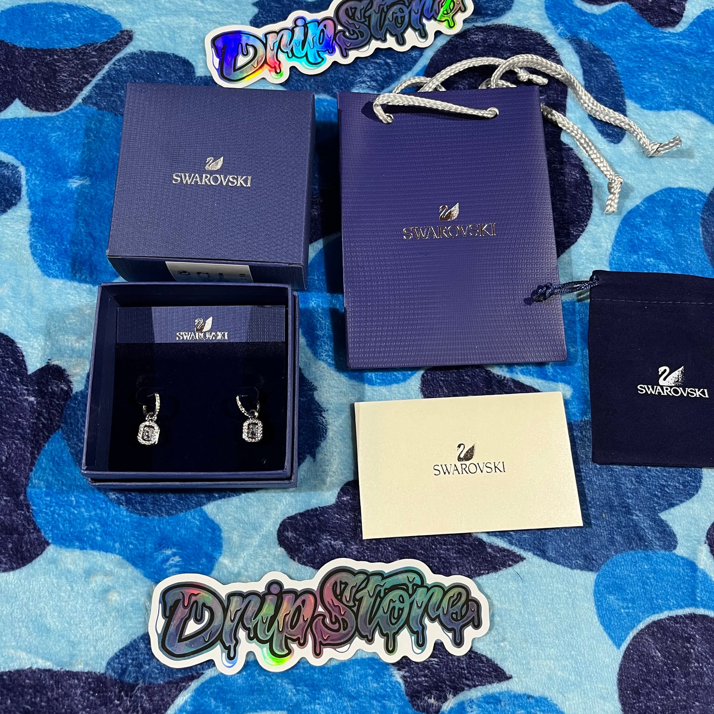 Aros Swarovski Millenia Plateado