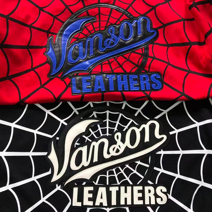 Campera Supreme Vanson Leathers Spider-Man Roja