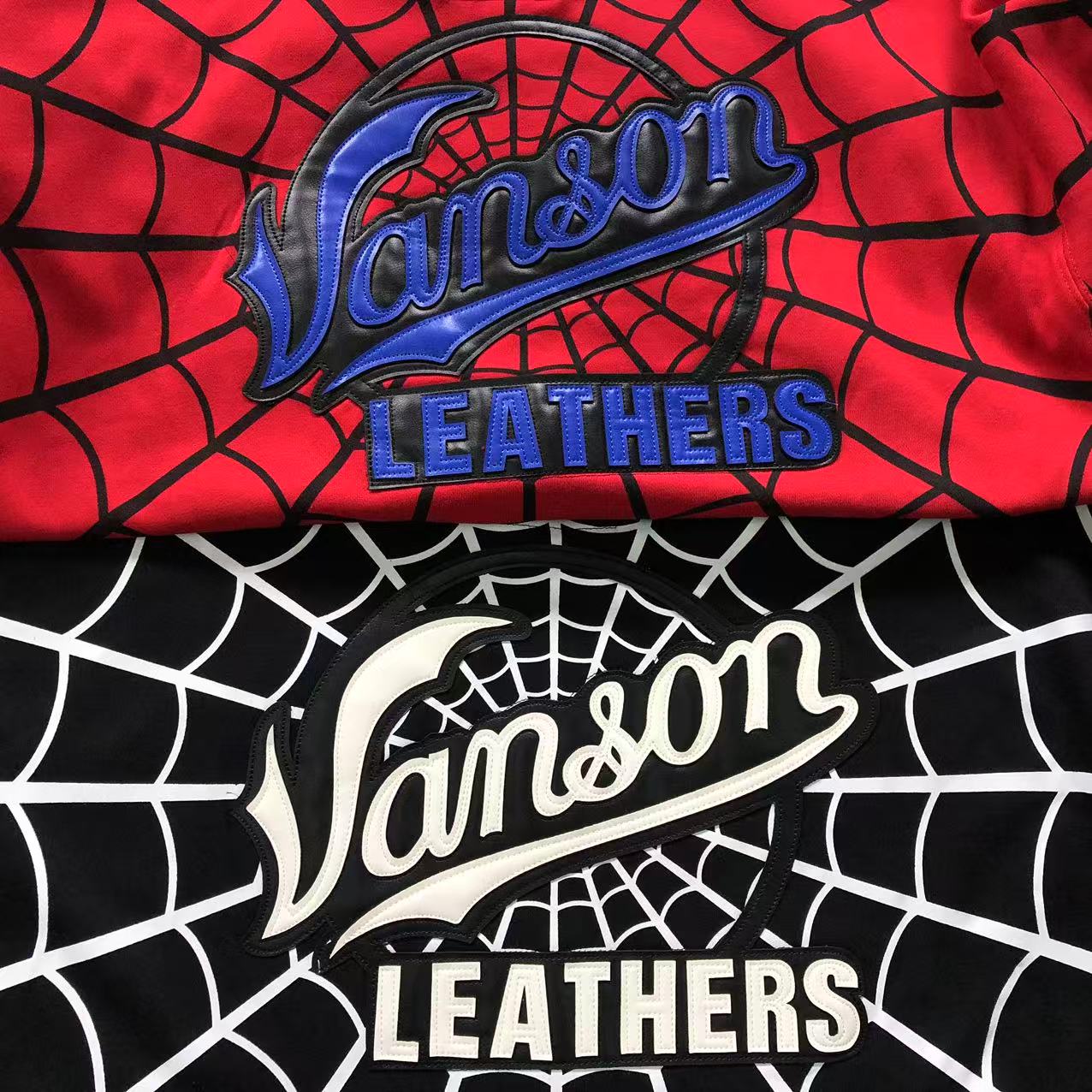 Campera Supreme Vanson Leathers Spider-Man Negra