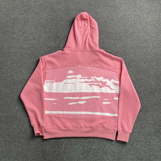 Campera Corteiz Hybrid Jacquard Knit Alcatraz Rosa