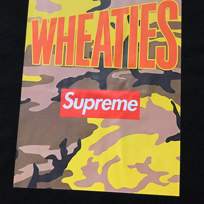 SUPREME WHEATIES TEE BLACK