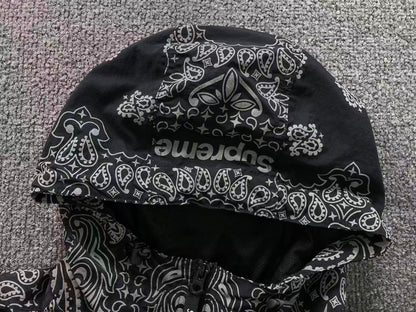 Campera Supreme Reflective Bandana Anorak Negra