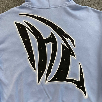 Campera Mixed Emotion Graffiti Celeste