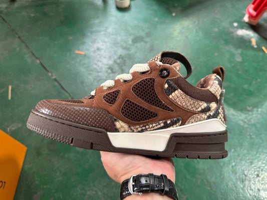 Louis Vuitton Skate Sneaker Snakeskin Marrón