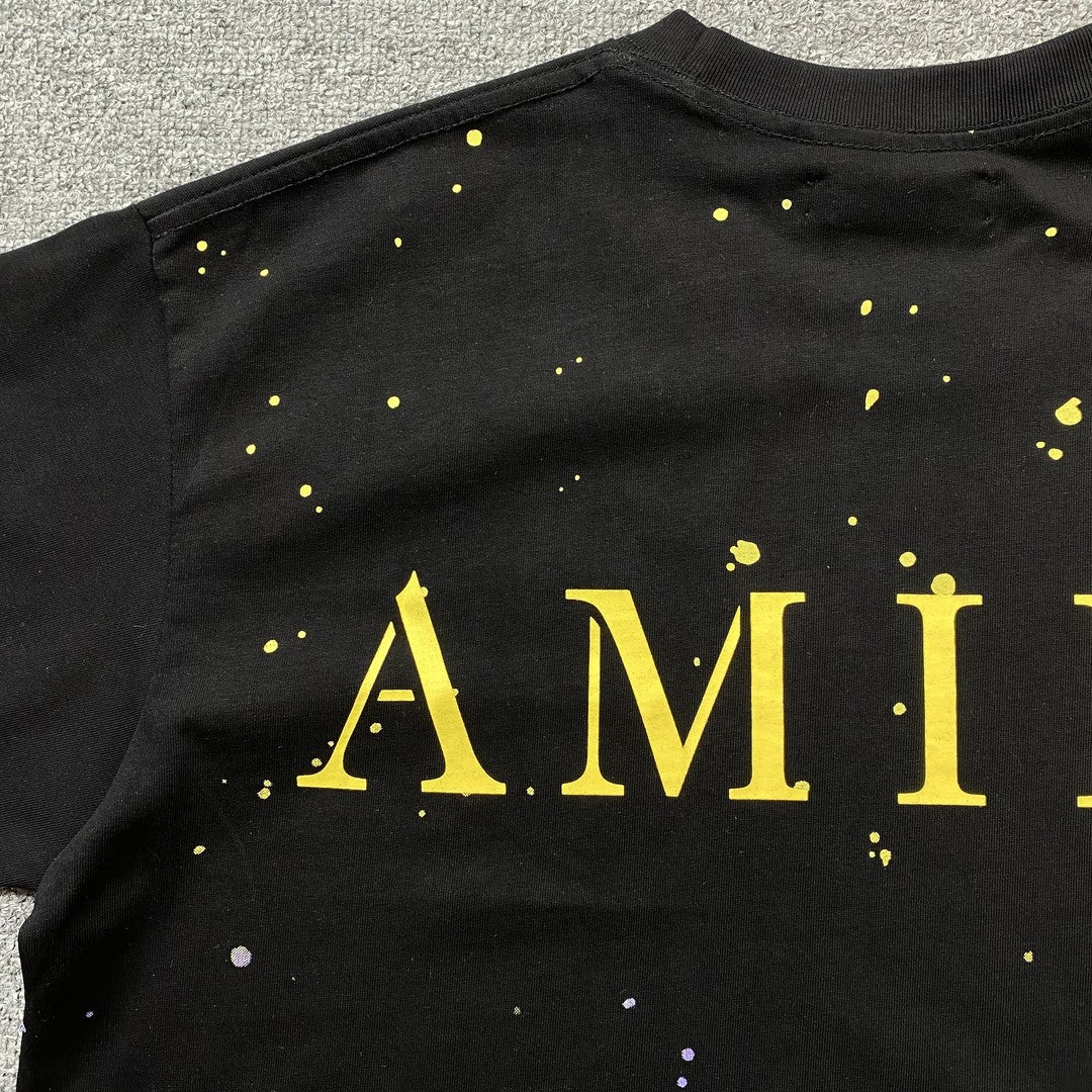 AMIRI BANDANA BLEACH MA TEE BLACK