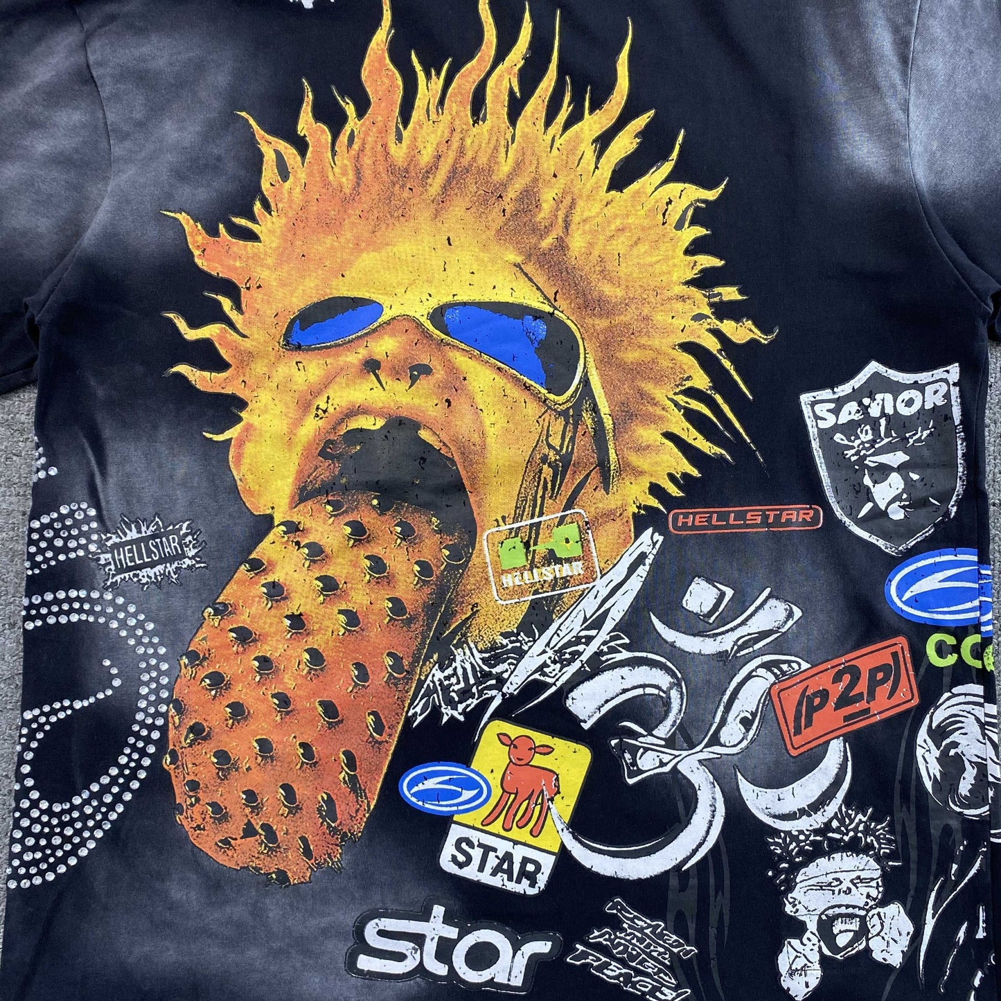 Remera Hellstar Screaming Kid Negra