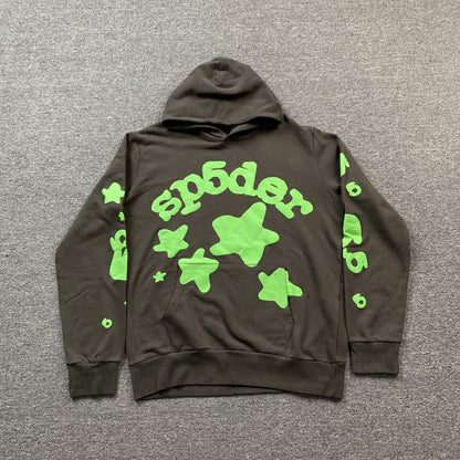 SP5DER BELUGA HOODIE SLATE GREY GREEN