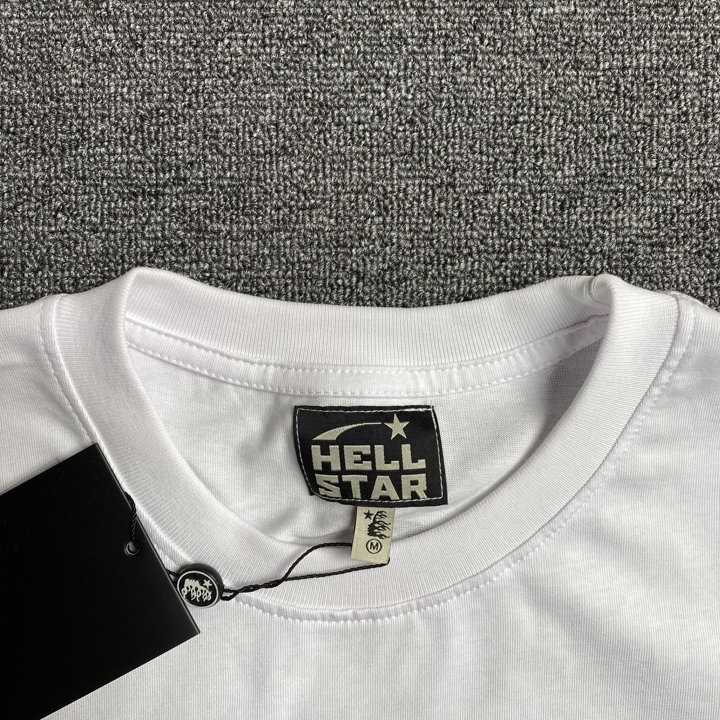 HELLSTAR BOX LOGO RED TEE WHITE