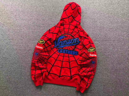 Campera Supreme Vanson Leathers Spider-Man Roja