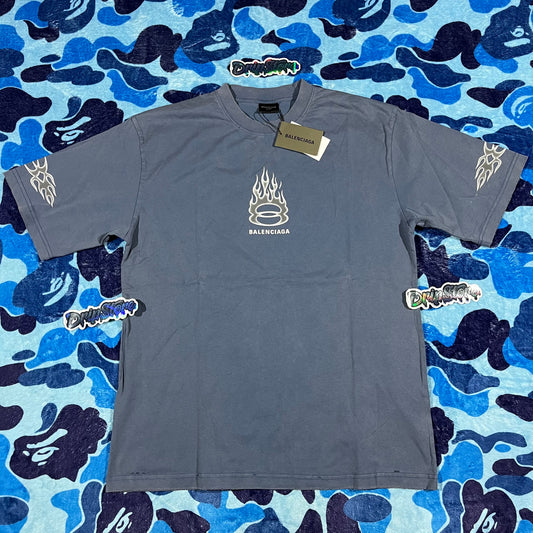 Remera Balenciaga Burning Unity Azul